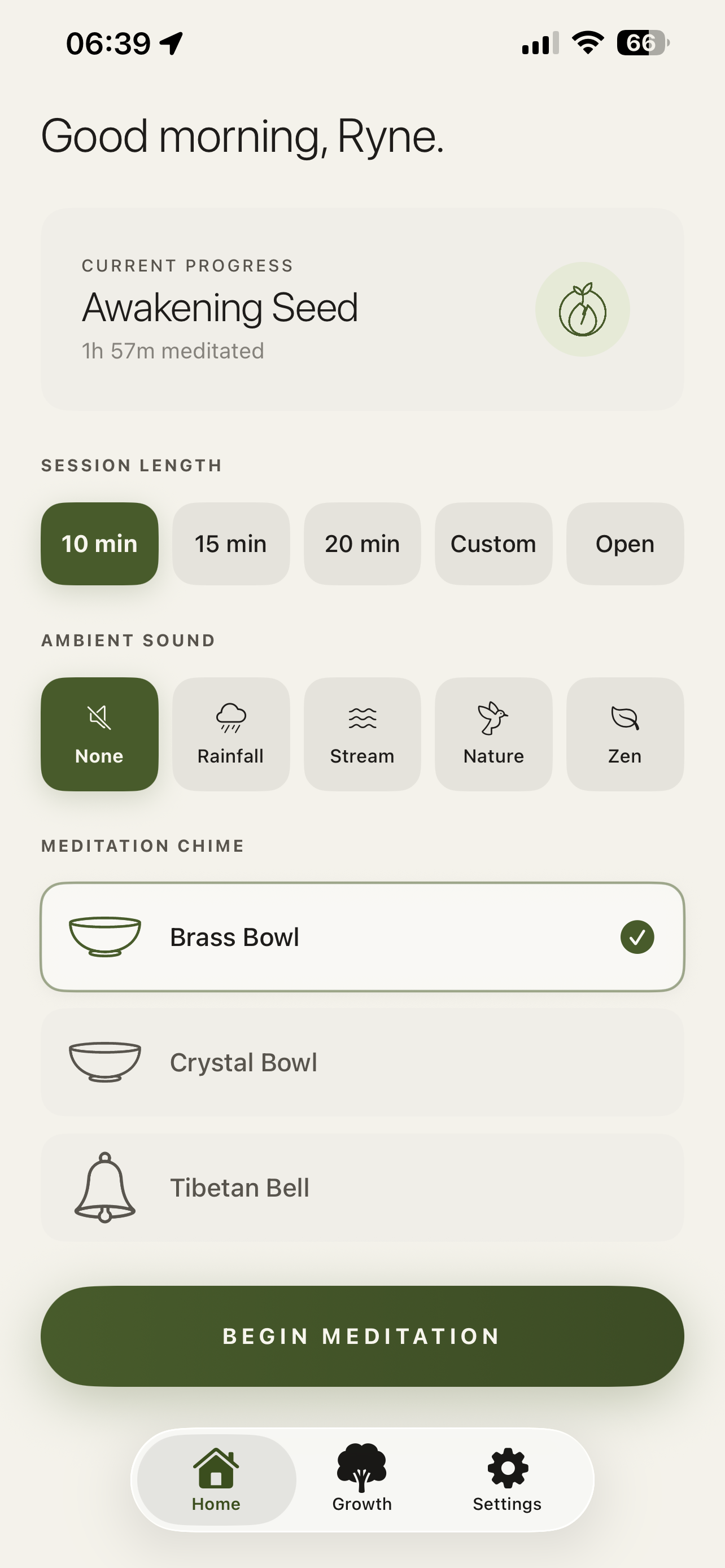 Presence app home screen